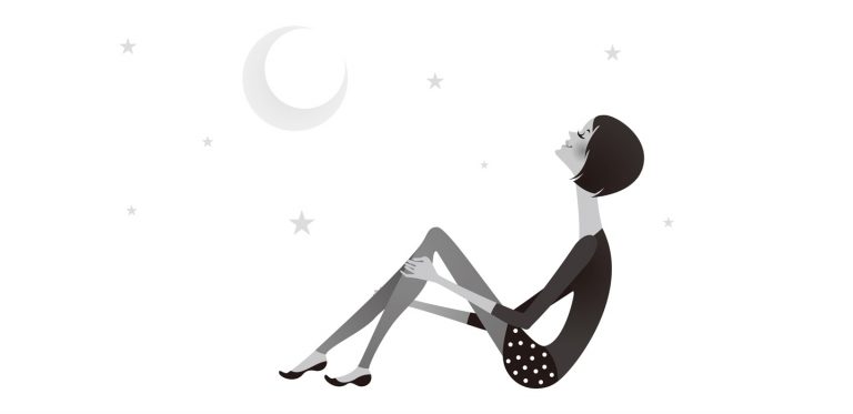 横向き女性